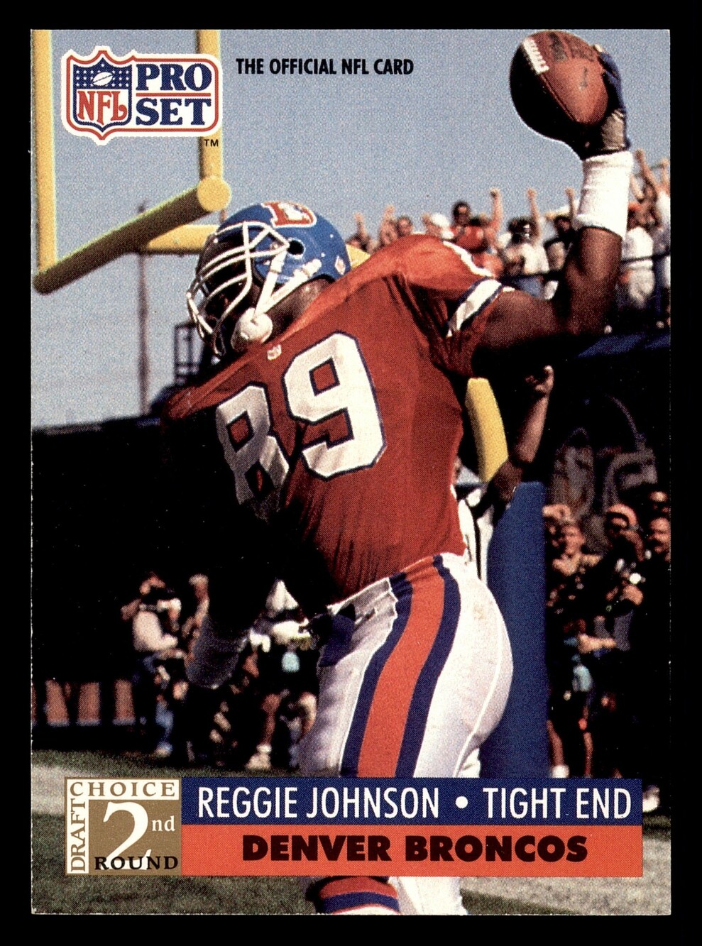 1991 Pro Set #759 Reggie Johnson Football Card Denver Broncos Tight End